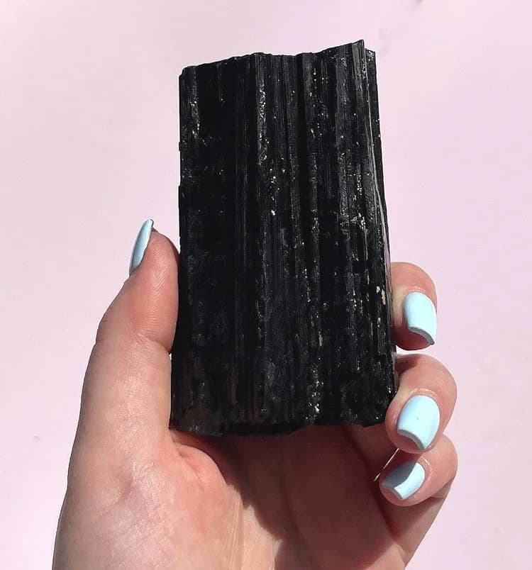 Black Tourmaline Rough Tourmaline from Aura & Stone Australia